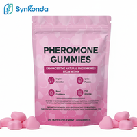 Gummies aux phéromones et à l'orme rouge pour femmes adultes, pour rehausser le charme, favoriser l'équilibre, la confiance et la dynamique sociale, saveur fraise