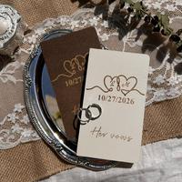 Carnet de Vœux Personnalisé en Bois Naturel Gravé au Laser – Cartes de Mariage pour Jardin – Cadeau d'Anniversaire Élégant pour Lui et Elle – Vente en Gros