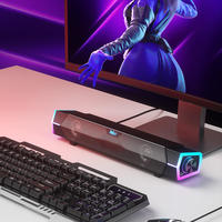 Barre de jeu HIFI avec lumières colorées RVB Haut-parleur d'ordinateur Haut-parleur de jeu sans fil Barre de son Haut-parleur d'ordinateur