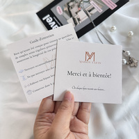 Carte d'insertion personnalisée en papier, impression couleur, pour remerciement, carte de visite, cadeau, mariage, bijoux, cartes d'introduction