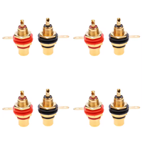 Adaptateur de montage sur panneau de châssis en alliage de Zinc plaqué or femelle RCA Jack connecteur accessoires RCA prise femelle prise Audio