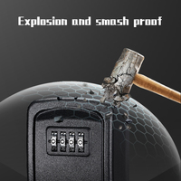 Password Lock Box Small Security case Portable and Rainproof, Four-digit Password Security Safe, Sturdy Aluminum AlloyAnti-theft
