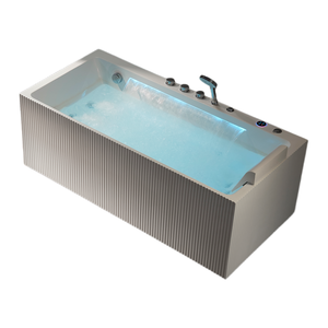 Bain à remous <span class=keywords><strong>portable</strong></span> autoportant pour intérieur, jacuzzi pour adultes avec fonction de massage pour appartement et salle de bain - Product Image 1