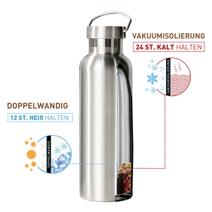 750ml Sealed Leak Proof Vacuum <b>Thermos</b> <b>Bottle</b> No Fingerprint Coating Lightweight Metal Handle Reusable Stainless Steel Sports - Product Image 4