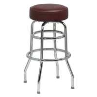 Tabouret de bar moderne pivotant à 360 degrés avec base chromée pour bar à domicile, restaurant, hôtel, centre commercial, atelier