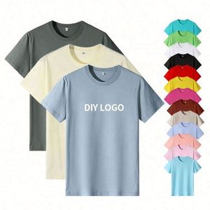 เสื้อยืดคอกลมผู้ชาย ผ้าฝ้าย 100% ไม่หดตัว ใส่สบาย เสื้อยืดแขนสั้นคอกลมสำหรับฤดูร้อน - Product Image 2