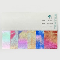 Tissu en nylon et élasthanne métallisé brillant bleu mystique extensible à faible MOQ pour vêtements de sport, yoga, danse et performance