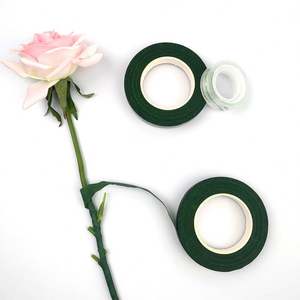 Décoration de mariage directe d'usine à la main bricolage emballage fleur ruban vert faisant des matériaux - Product Image 6