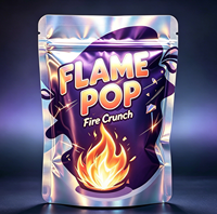 Mini-sachet Mylar holographique laser 1g, anti-odeur, pochette autoportante refermable avec fermeture éclair, doublure en feuille alimentaire, thermoscellable