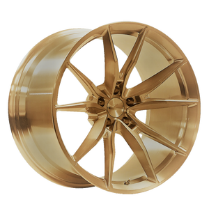 Jantes de voiture de course forgées sur mesure en une seule pièce, finition or brossé, 5x112 5x114.3, alliage 6061-T6, pour Honda FD2, BMW, Audi, Chery - Product Image 1