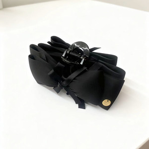 New ArrivalElegant Satin <b>Bow</b> Sweet Double-Layer Large Hair <b>Clip</b>, French Trendy Ribbon Hair <b>Clip</b> - Product Image 4