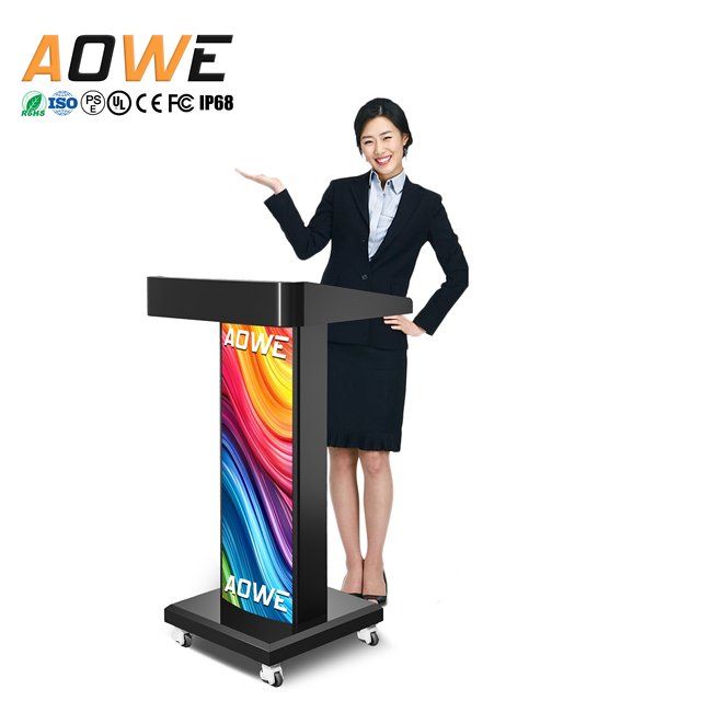 NEW LED Podium Lectern for Speech Conferences Remote Control Indoor LED Signage Auditorium Equipment for Lecture Halls