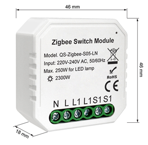 Tuya inalámbrico 1 pandilla 1 manera zigbee al aire libre salida hembra módulo interruptor - Product Image 2