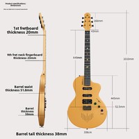 Natasha Nebula Smart Electric Guitar Built-in Sound Effect Carbon Fiber Beginner Model 22 Frets 6-String Single Double Active