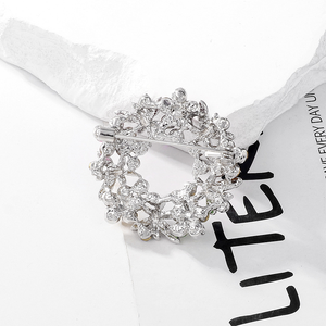 بروش زهرة ماسي من Shangshui إكليل زهور ملون للنساء بروش زهرة بروش فراشة دبوس حلي زهرة مستديرة - Product Image 5