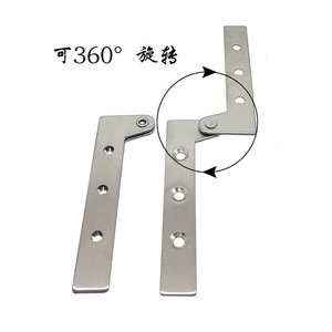 Charnière en acier inoxydable en forme de bec de poulet, 100 mm x 32 mm, épaisseur 2 mm, fixation en surface, connecteur de quincaillerie pour meubles - Product Image 3