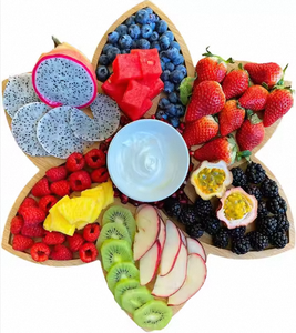 Creative Design Exquisite Lotus Shape Unique Design Food Wooden Tray Cheese <strong>Board</strong> - Product Image 5