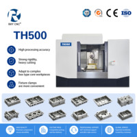 Centre d'usinage horizontal CNC TH500 direct usine, table de travail 500x500, table rotative axe B, 24 outils BT40/BT50, haute précision