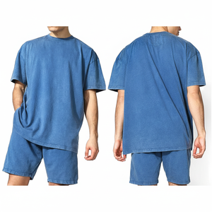 Shorts de Verano para Hombre, 100% Algodón, Estilo Vintage, Lavado Ácido, Corte Holgado, Pierna Ancha, Estilo Casual Urbano - Product Image 1