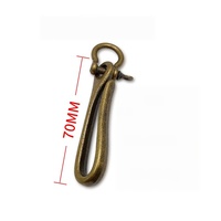 Porte-clés robuste en acier inoxydable, crochet de pêche doré en U massif, anneau de ceinture, clip de poche, manille pour clés électroniques