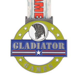 Médaille de demi-marathon personnalisée, souvenir du parcours, design mignon de dinosaure, médaille en métal plaqué or - Product Image 5