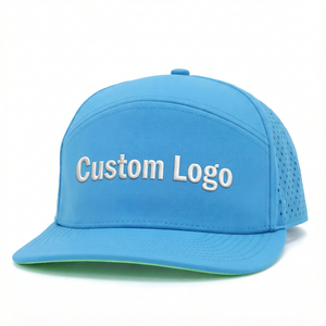 Gorra Snapback Azul de 6 Paneles con Logotipo Personalizado Bordado, Malla Transpirable, Ajustable, Unisex, Deportiva, Casual, para Primavera/Verano - Product Image 1