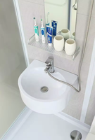 Toilettes mobiles modulaires préfabriquées portables de luxe Cabine de douche Unité de salle de bain sanitaire en acier pour l'extérieur