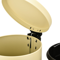 Poubelle ronde 20l 30l 40l jaune en acier inoxydable à fermeture souple poubelle cuisine salle de bain bureau miroir poubelle à poussière