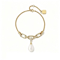 Bracelets FUAMAY en argent S925 avec zircon et chaîne cubaine, breloques DIY, chaîne de créateur, pendentif cœur vintage et fermoir perle