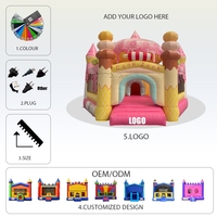 Château gonflable rebondissant Pastel, château de saut en PVC, maison de rebondissement crème glacée pour fête d'enfants