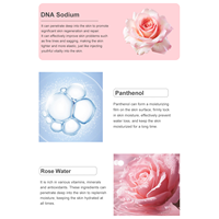 Masque Visage Hydratant et Éclaircissant au Gel de DNA de Rose PDRN Végétalien Personnalisé, Sans Cruauté Animale, Format Échantillon pour Tous Types de Peau