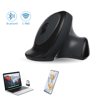 Souris de jeu sans fil ergonomique verticale à double mode, rechargeable, type C, ergonomique, 2.4G USB sans fil