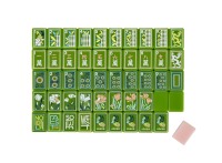 Zoyee Tortoise Amber Luck Ladybug Engraved Acrylic American Mahjong Tiles Set Mat Racks Table Chess Game Gifts Entertainment