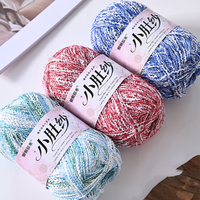 Fancy Dyed Cotton Yak Hair Polyester Blended Yarn for Hand Knitting 50g