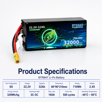 Paket Baterai UAV 6S ODM 22.2V 32000mAh 5C Daya Tinggi untuk Aplikasi Drone Pengiriman, Penyemprotan Pertanian, dan Industri