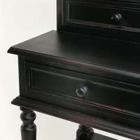 Table de chevet noire à 2 tiroirs avec étagère ouverte, table d'appoint multifonctionnelle pour chambre à coucher et salon