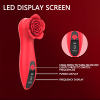 Frauen Erwachsenen-Sexspielzeug Gelance Rose Vibrator 9 Vibrationsmodi LED-Anzeige IPX7 Wasserdicht Magnetisches USB-Laden Fernbedienung