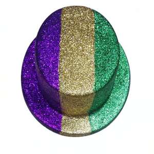 Sombrero de plástico con purpurina para fiesta, Mardi Gras multicolor, gran oferta, <span class=keywords><strong>2022</strong></span> - Product Image 2