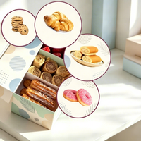 Boîtes cadeaux portables à poignée motif marguerite, personnalisables, en papier, pour bonbons, biscuits, gâteaux et emballages de fête