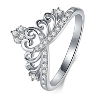Bague de Fiançailles Solitaire en Cuivre Plaqué Argent avec Zircon Ovale et Pierres Latérales en Goutte d'Eau Pavées, Bijou de Mariage ou de Promesse pour Femme, Idée Cadeau