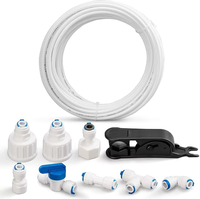 Raccord rapide haute pression pour tuyau d'osmose inverse 1/4" 3/8" Té droit en L pour eau et aquarium, technique de moulage JUNYI