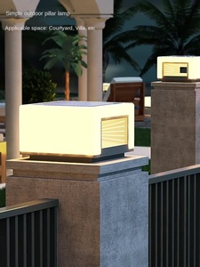 Lumière LED solaire minimaliste et créative pour l'extérieur, indice IP65, pour cour, villa, porte, colonne murale, décoration de parc, atmosphère - Product Image 6