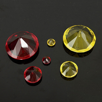 Presse-papiers en cristal diamant jaune et rouge personnalisé avec trou de vis pour décoration de lustre MH-0102L