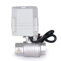 Actionneur électrique automatique miniature pour l'eau, en acier inoxydable 304, 2 voies, 12 volts, DN20 3/4'', certifié CE, fabrication chinoise