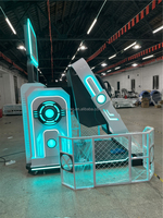Équipement populaire de montagnes russes de doubles joueurs de simulateur de mouvement de VR 360 pour des centres de jeu