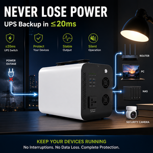 1004Wh Portable Power Station 500W Solar Generator <b>UPS</b> <b>Backup</b> Battery Power Supply for Home Camping - Product Image 3