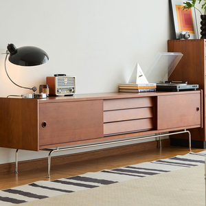 Mueble de <span class=keywords><strong>TV</strong></span> <span class=keywords><strong>Flotante</strong></span> Moderno de Madera de Nogal, Mueble de <span class=keywords><strong>TV</strong></span> de Madera Sólida <span class=keywords><strong>para</strong></span> Sala de Estar, Mueble <span class=keywords><strong>para</strong></span> Televisor - Product Image 4