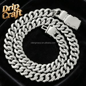 Nueva Cadena Cubana de Hip-hop de 12 mm con Triple Hilera de Diamantes de Imitación, Totalmente Cubierta de Diamantes de Imitación y Chapada en Oro, Imprescindible para los Amantes de la Moda. - Product Image 5