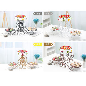 الجملة كعكة حامل كأس معدني الذهب عرض طقم حفل الزفاف لوازم فاخرة كريستال أدوات تزيين كعكة الوقوف - Product Image 6