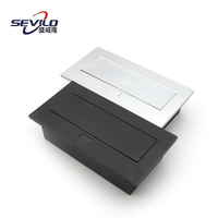 Enchufe Emergente Oculto para Mesa de Sala de Conferencias, Enchufe Emergente para Escritorio, Caja de Conexión Multimedia con Amortiguación